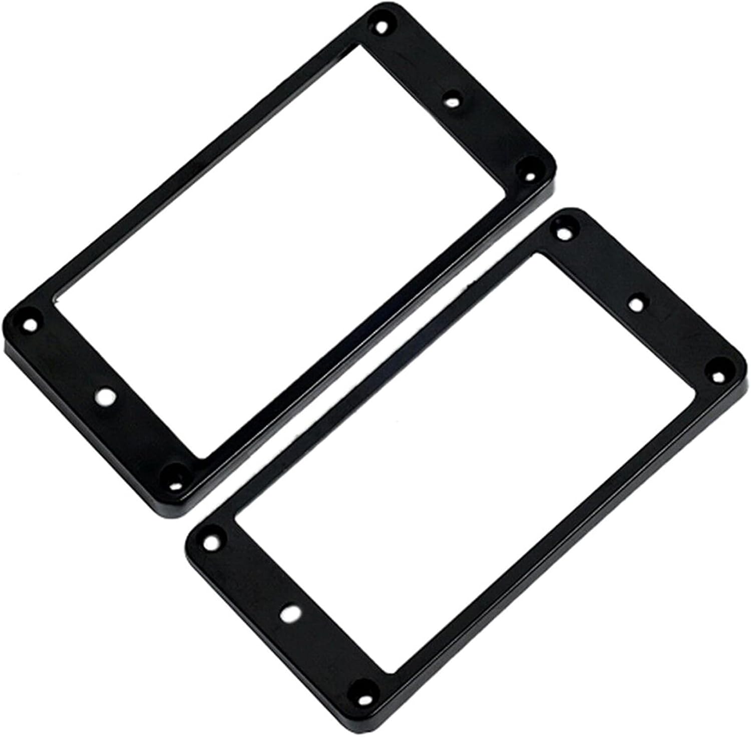 Guitar Humbucker Pickup Ring Curved Flat Bottom Black Yellow White Red Plastic Frame 2pcs Neck Bridge Pickup Cover