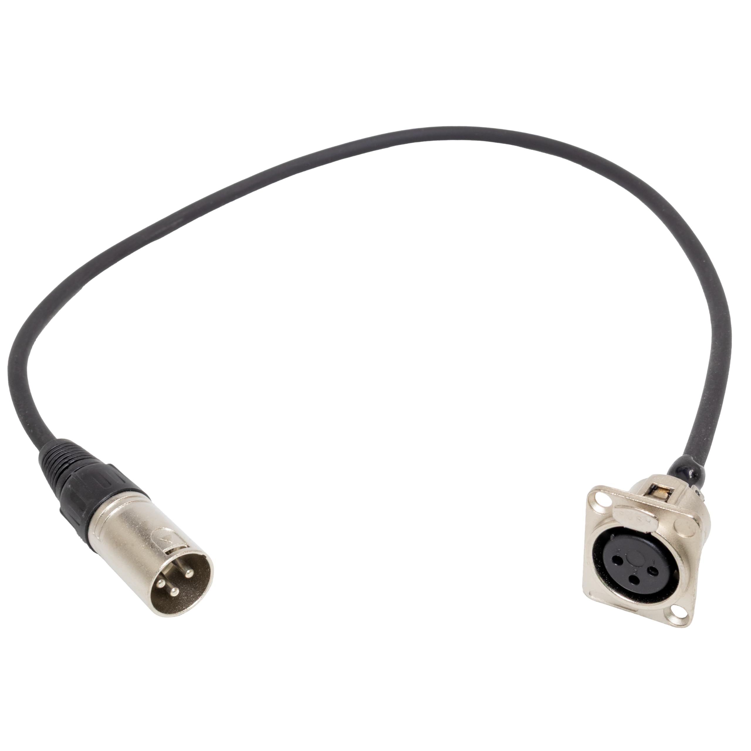 Amazon.com: MCSPROAUDIO 2ft Pigtail: XLR Female Panel Mount to XLR