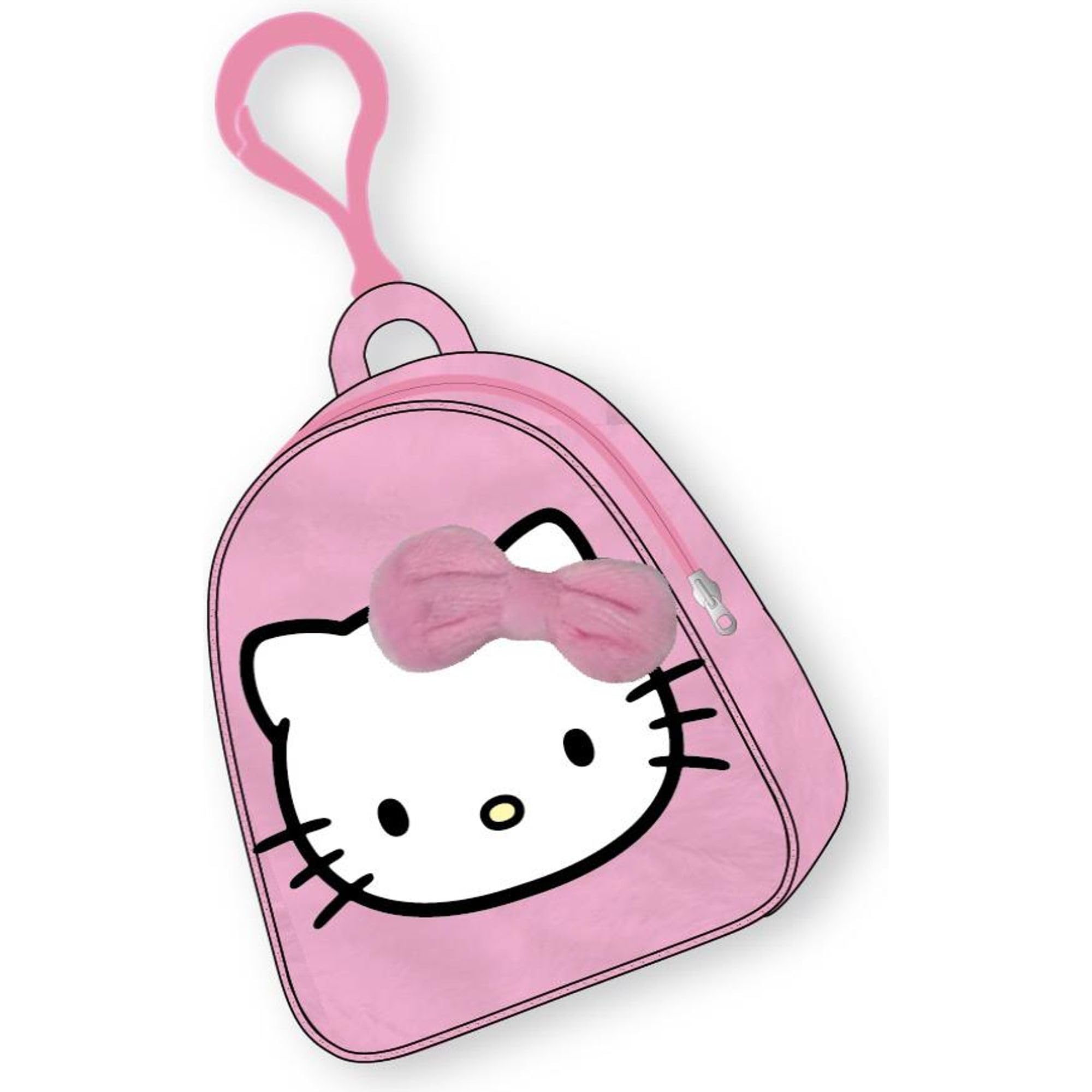 Hello Kitty Plush Coin Purse – Soft Purse with Official Hello Kitty Design, Zip Closure and Compact Size for Storing Coins, Bills or Small Children's Accessories, Hello Kitty, licence