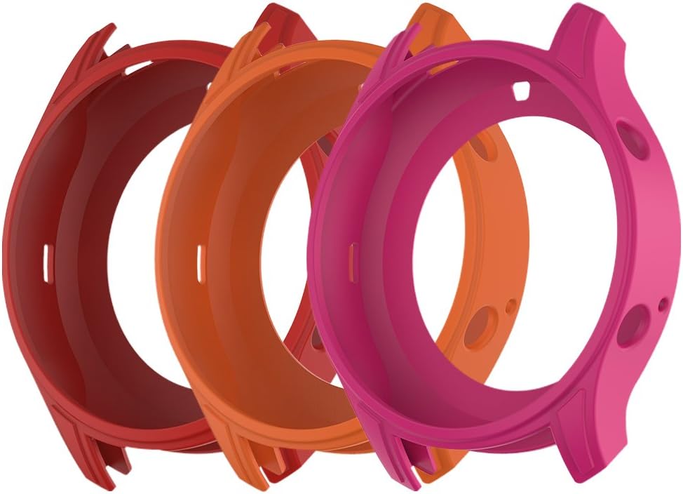 Awinner Case Compatible for Samsung Gear S3 Classic, Shock-Proof and Shatter-Resistant Protective Band Cover Case for Samsung Gear S3 Classic SM-R770 Smartwatch (Red,Pink,Orange)