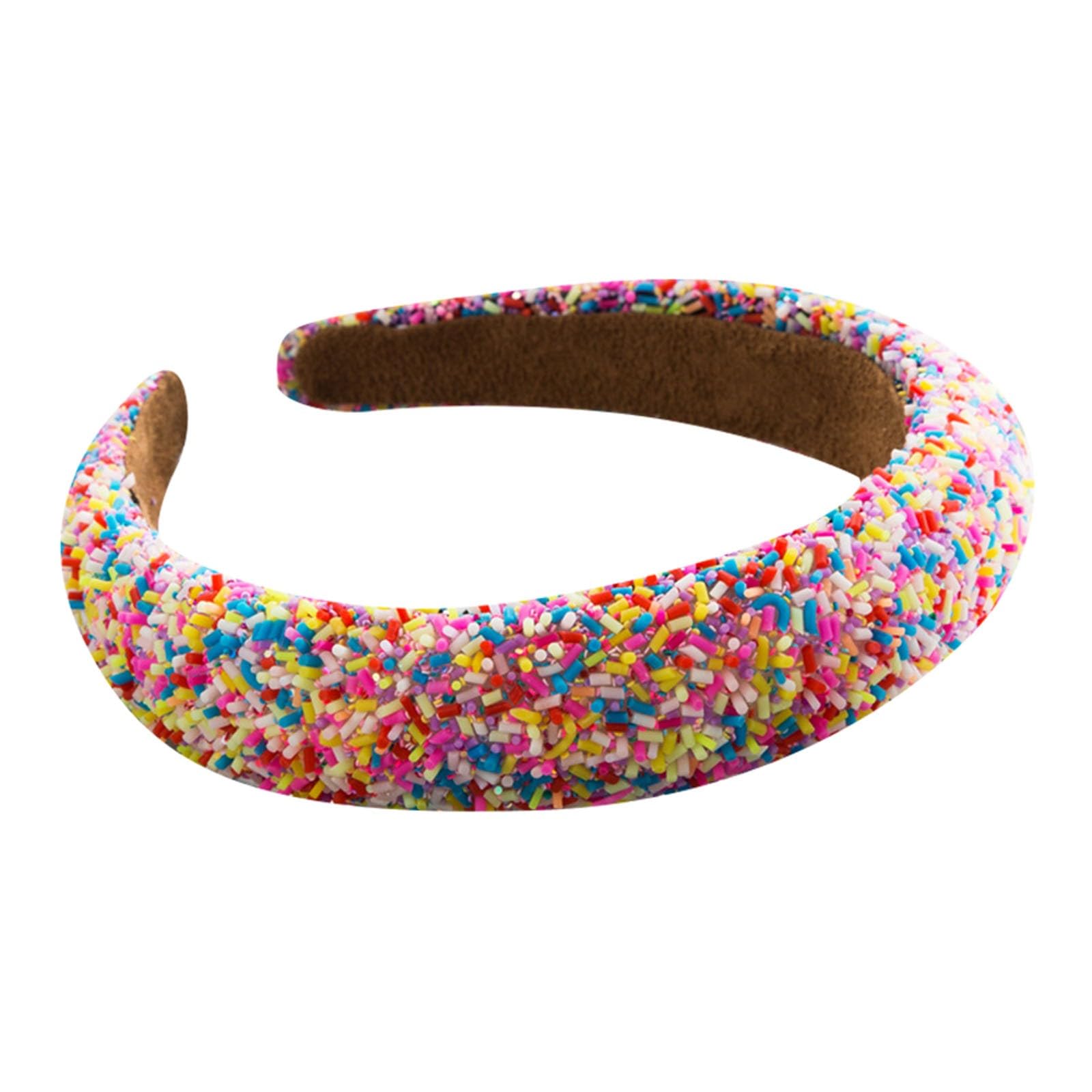 YOLAI Women Girls Padded Headbands Wide Colorful Hairbands Hair Hoops for Singing Dance Party Womens Headbands (Red, One Size)