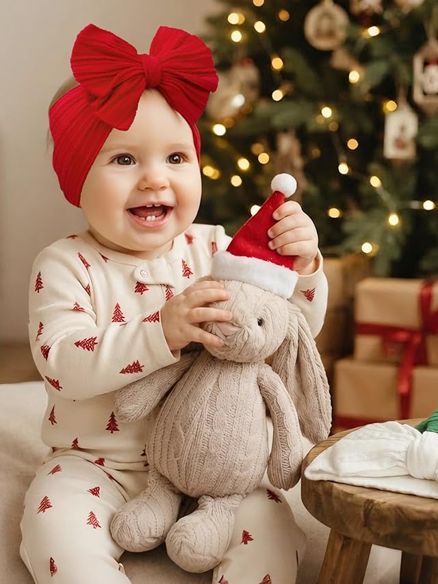 Ayesha Red Baby Bows Headbands Hair Accessories for Newborn — 사진 3