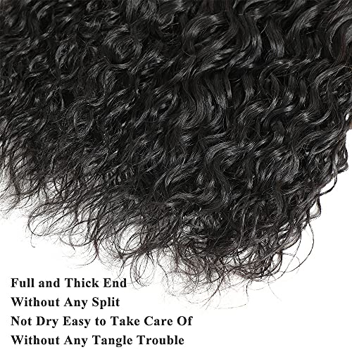 Brazilian Virgin Water Wave Hair 3 Bundles 16 18 20 Inch Wet And Wavy 100% Unprocessed Virgin Remy Human Hair Bundles Natural Black Color Hair Extensions For Black Women #TOP4