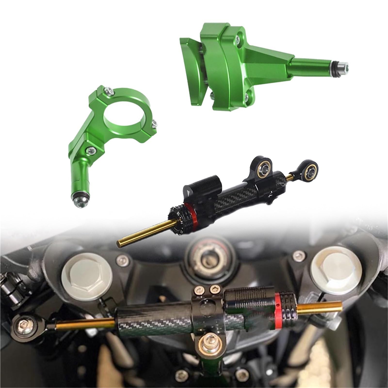Stabilisateur de direction Ninja 500 pour éliminer le guidonnage sur route et circuit 2025