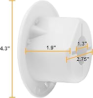 Vista 2 de Escotilla redonda eléctrica de 4 1/4 pulgadas para cables de 30 amperios de RV (negra)