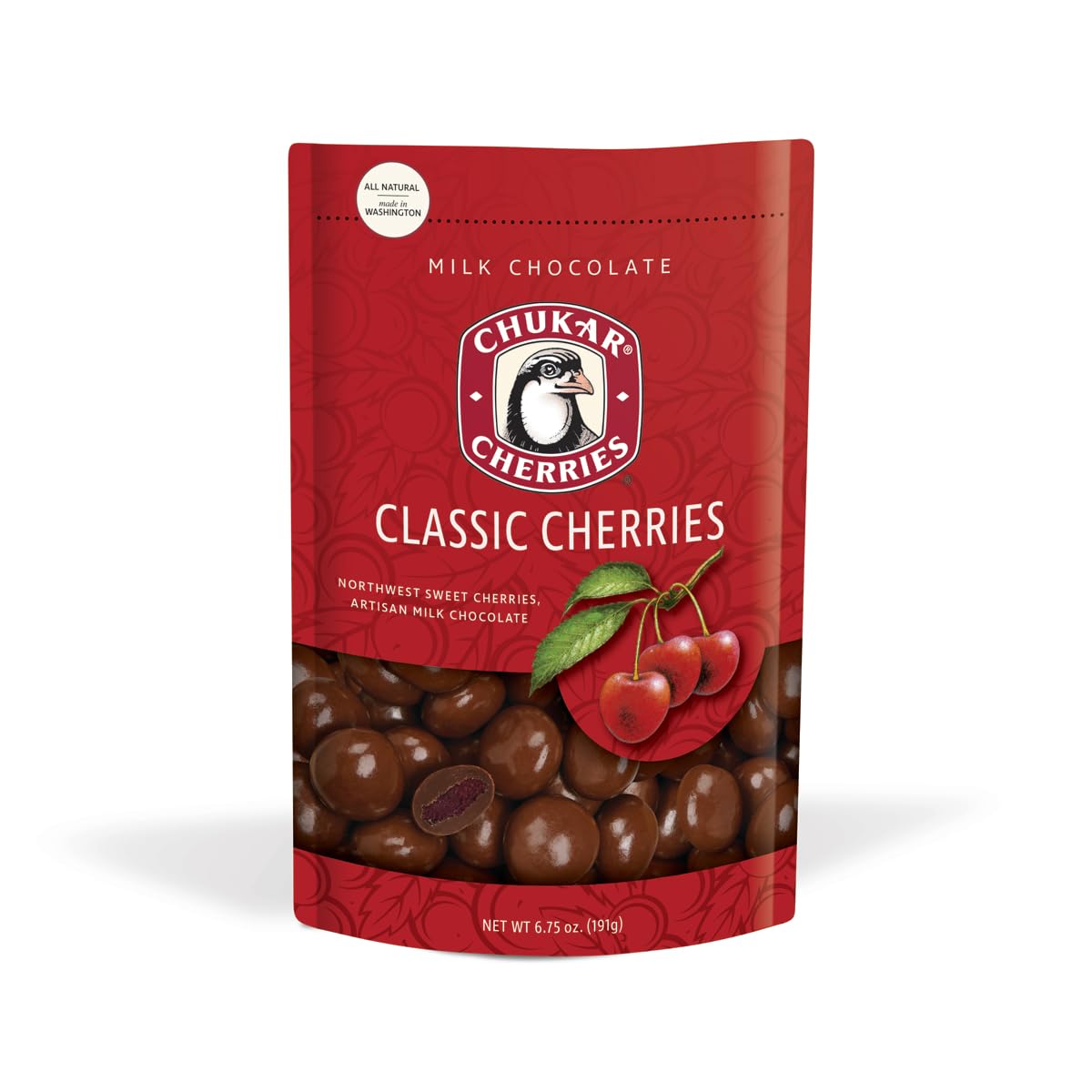 Chukar Cherries Classic Milk Chocolate Cherries (Pack of 4)