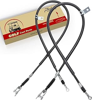 Roykaw Golf Cart Brake Cable Set Compatible with Yamaha G8/G14/G16/G19 Gas & Electric Models, Driver & Passenger Side, Replaces OEM # JF2-F6351-10, JF2-F6341-00