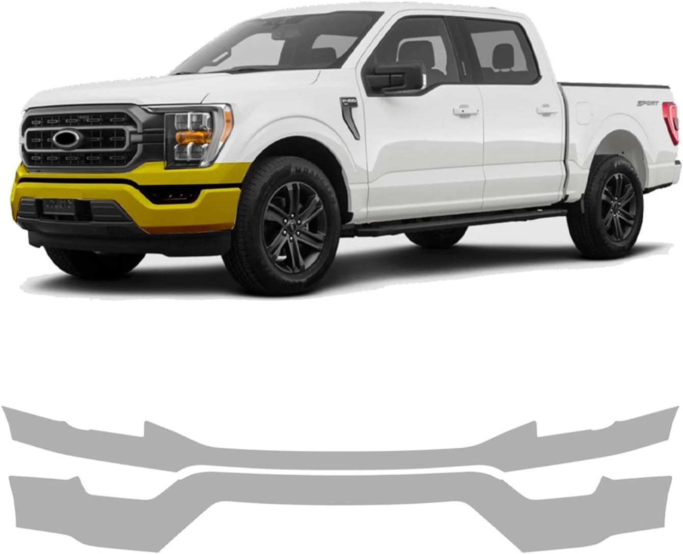 FDAIUN for 2021-2023 Ford F-150 Precut Paint Protective Film 8.5 Mil TPU PPF Front Bar Clear Car HD Scratch Exterior Accessories