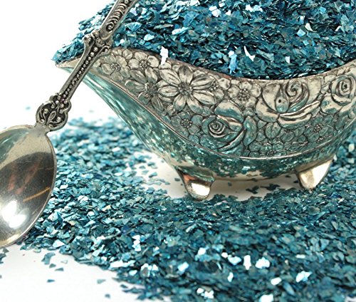 Meyer Imports Crushed Glass Glitter For Arts And Crafts - Broken Glass German Glitter For Resin Craft Art / Tumblers/ Nail Art / Diy Jewelry Making Decoration - 1 Oz Jar - Light Blue #TOP3