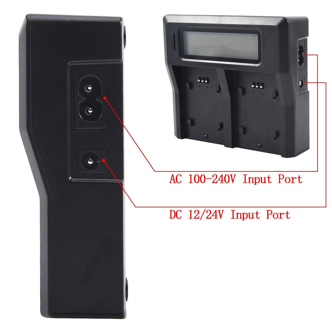 2 Batterie Ricambio NP-FV100 + Caricabatterie Doppio LCD Per Sony – 7.4V 5700mAh, Ricarica Veloce, Compatibile Con DCR E SX, Adatto Per Viaggi Internazionali