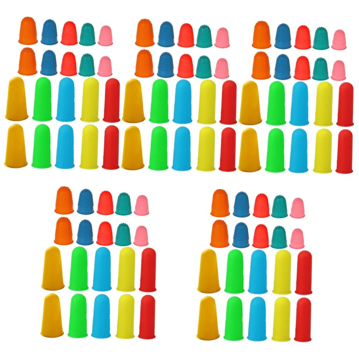 5 Series Protector De Dedos Resistente Al Desgaste Cubiertas De La Punta Del Guardia Pequeño Agarre Consejo Gel De Sílice 20 Piezas X 5