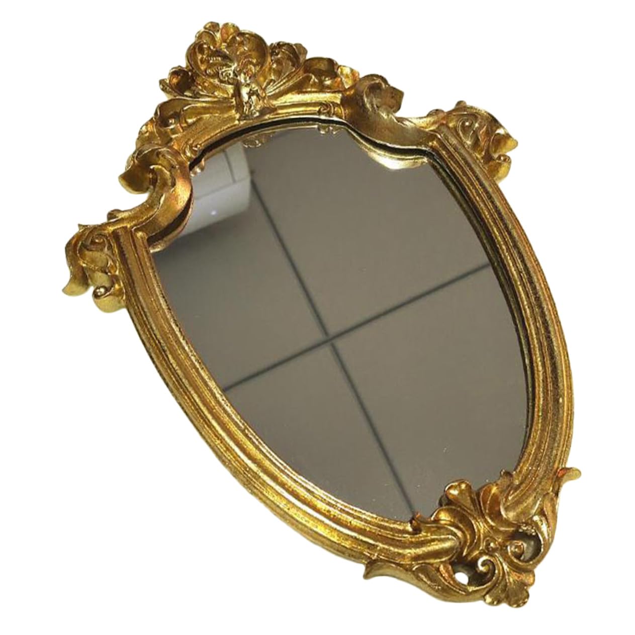 Miroir en verre doré résistant aux chocs pour décoration raffinée