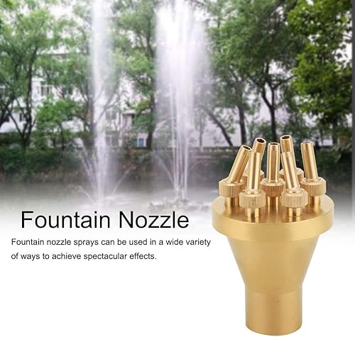 Miniatura 5 de Fdit FNPT - Boquilla de fuente de estilo recto DN25 de 1 pulgada con 2 niveles, para estanque de jardín, para el hogar, jardín