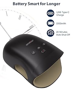 CINCOM Hand Massager - Cordless Hand Massager with Heat and Compression for Arthritis and Carpal Tunnel, Gifts for Women(Black)