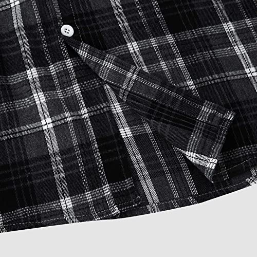 NATHGAM Men's Jacket Shirts Plaid hooded Fashion oversized Coat Lightweight Long Sleeve Fall Warm Casual Button Down Shirts3