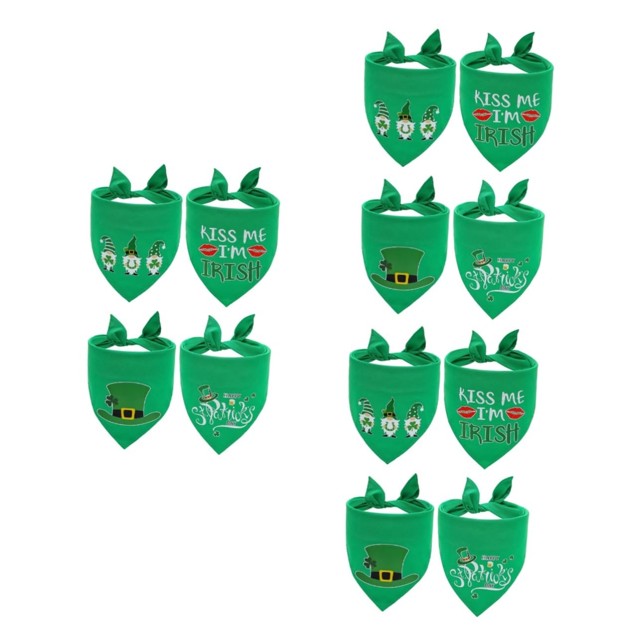 Écharpes triangulaires Saint-Patrick en coton pour sublimer les photos de votre chien