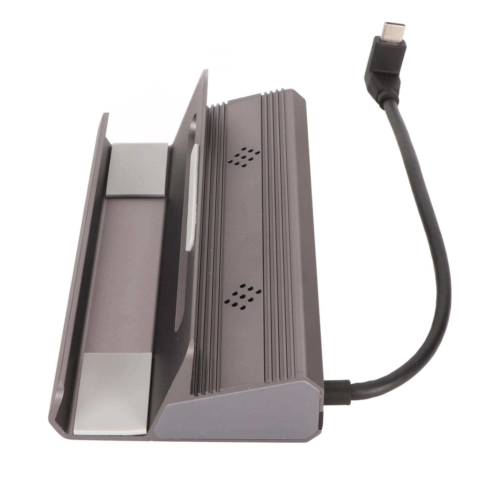 KUIDAMOS Docking Station USB C per Hub 6 in 1 Steam Deck con Uscita 4K e Gigabit Ethernet per Configurazione di Gioco Domestica Grigio Alluminio