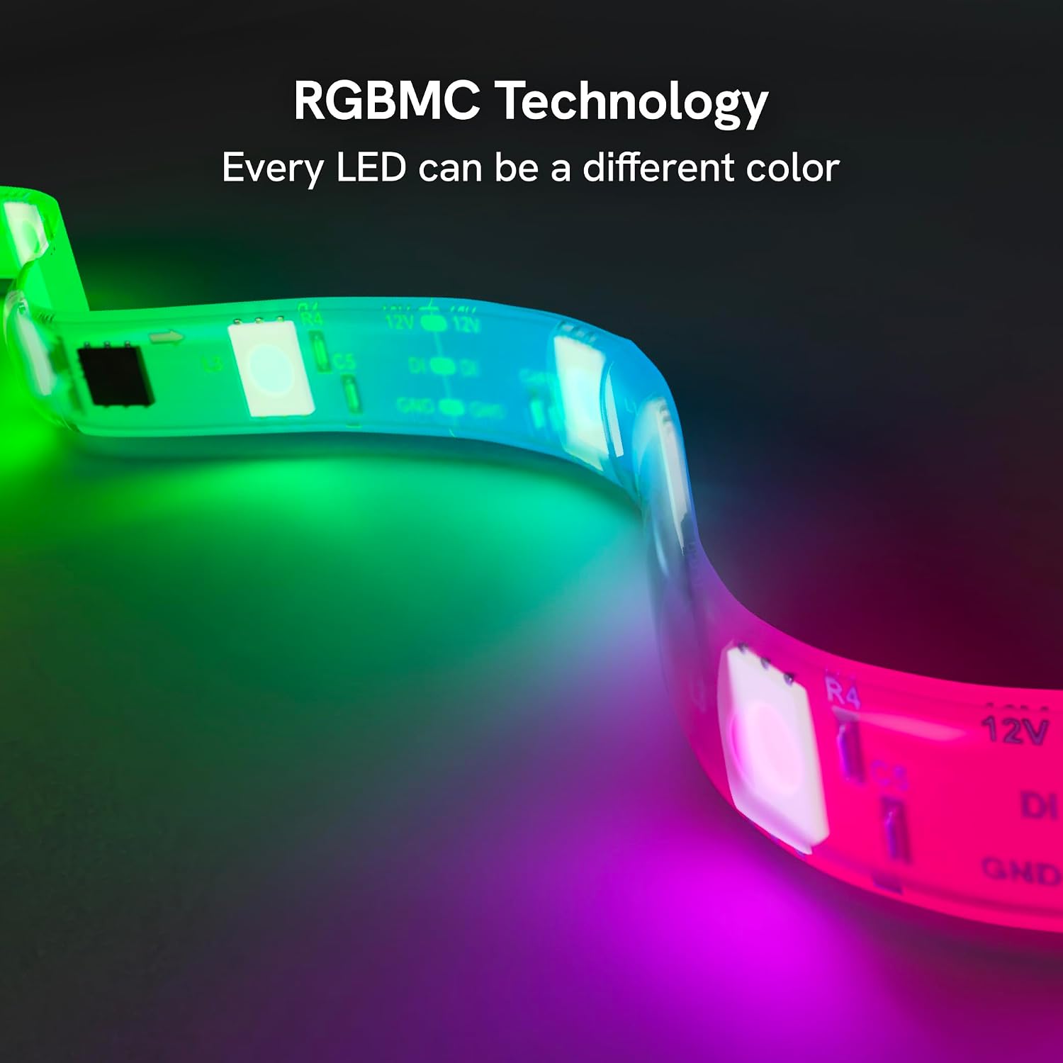 Aura Labs Smart TV Backlight Sync to Screen for 40-50 Inch TV - Camera-Based Color Match - Backlighting for TV - Voice and App Control - RGB LED Strip Light - LED Lights for TV
