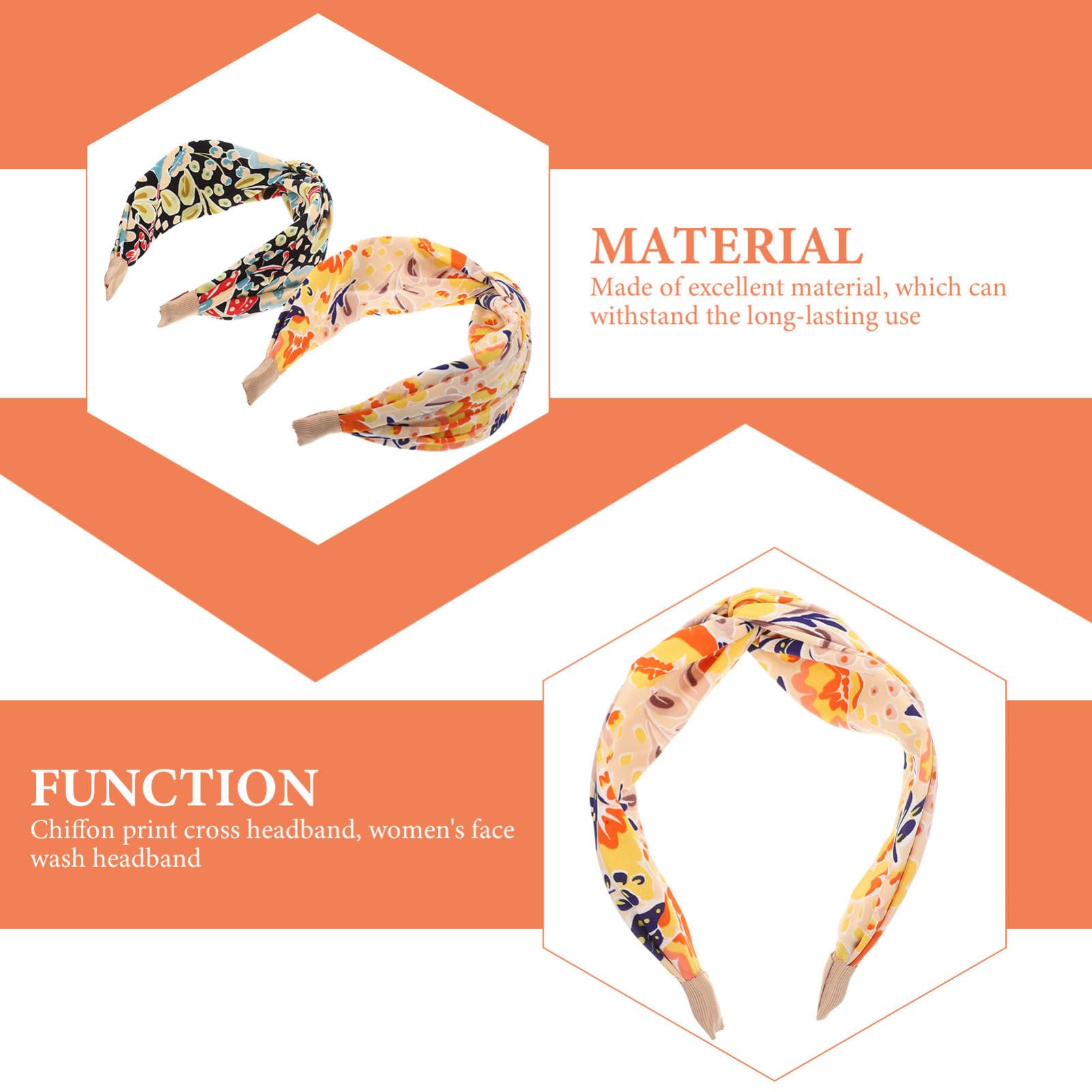 minkissy 6pezzi Eleganti Fasce Per Donna Chiffon Con Motivo Incrociato Accessori Decorativi Per Acconciature Quotidiane e Occasioni Speciali