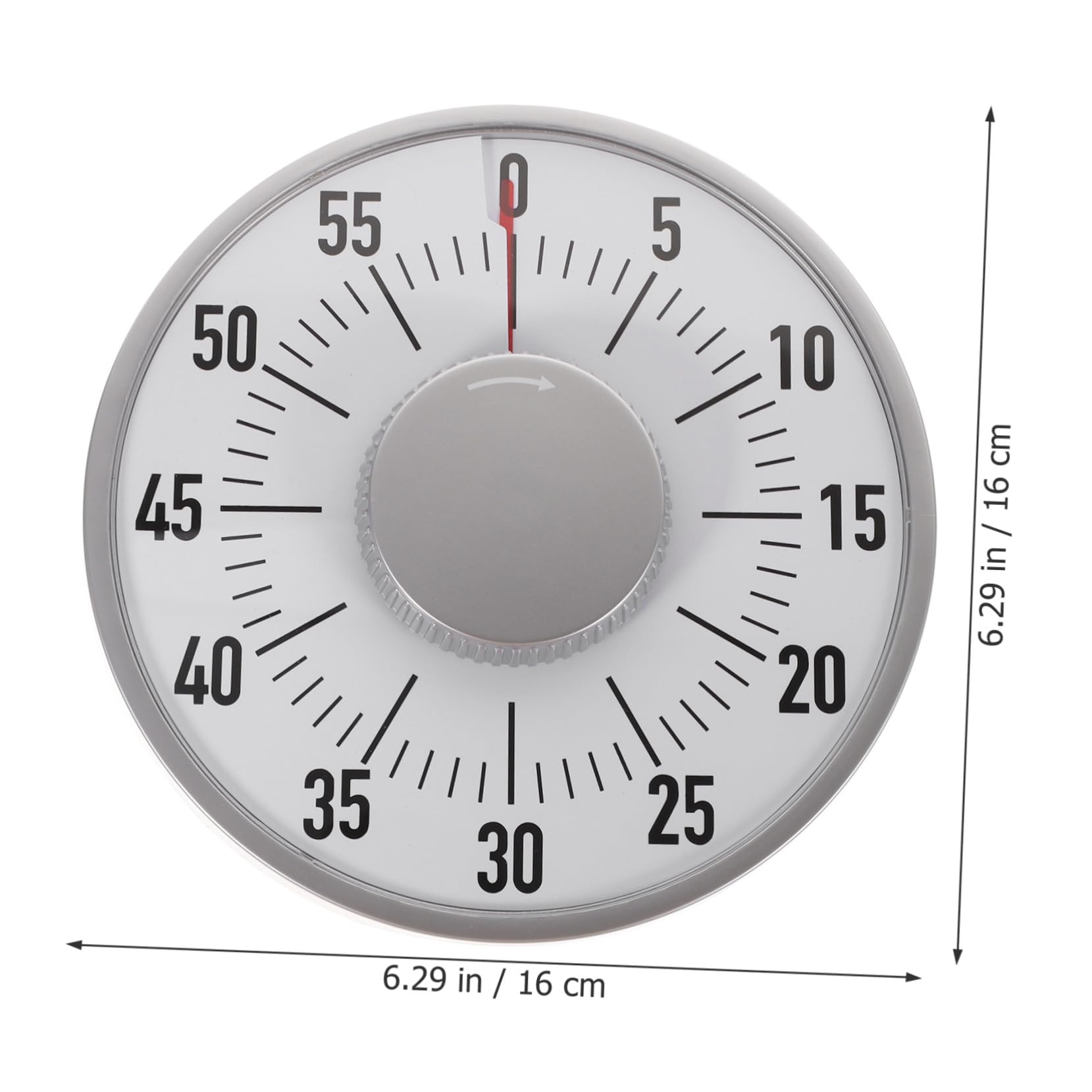 COLLBATH Timer Meccanico da Cucina e Studio, Conto alla Rovescia e Promemoria, in Abs Bianco, per Esercizi e Cottura