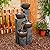 4 Tiered Cascading Outdoor Water Fountain with LED Lights 39.37’’H Floor-Standing Garden Waterfall Fountains 4 Bowls Water Feature Fall for Patio Yard Porch Home Art Decor