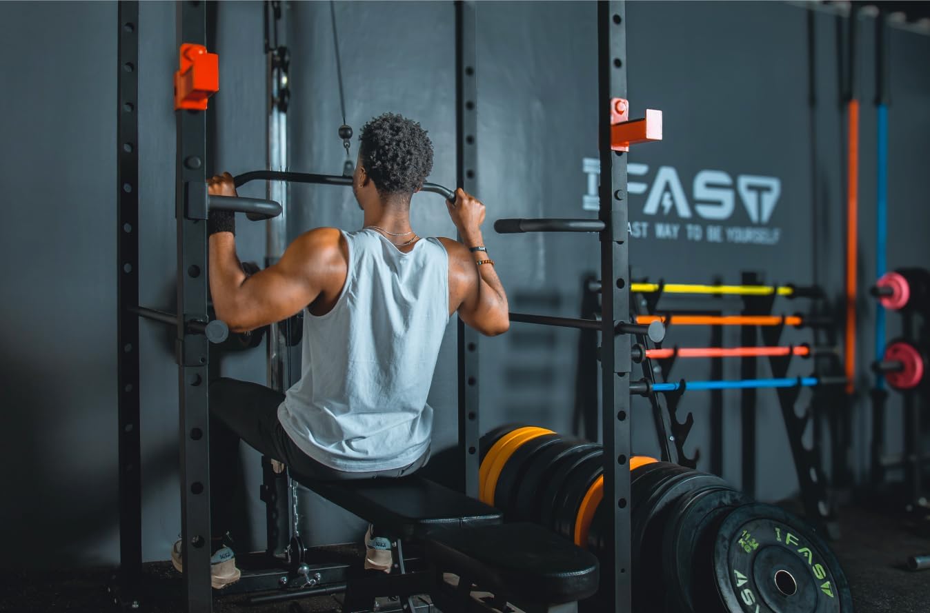 IFAST IFAST Multi-functional Power Cage – Adjustable Pullup & Squat Rack, 1000Lbs Capacity - Image 4