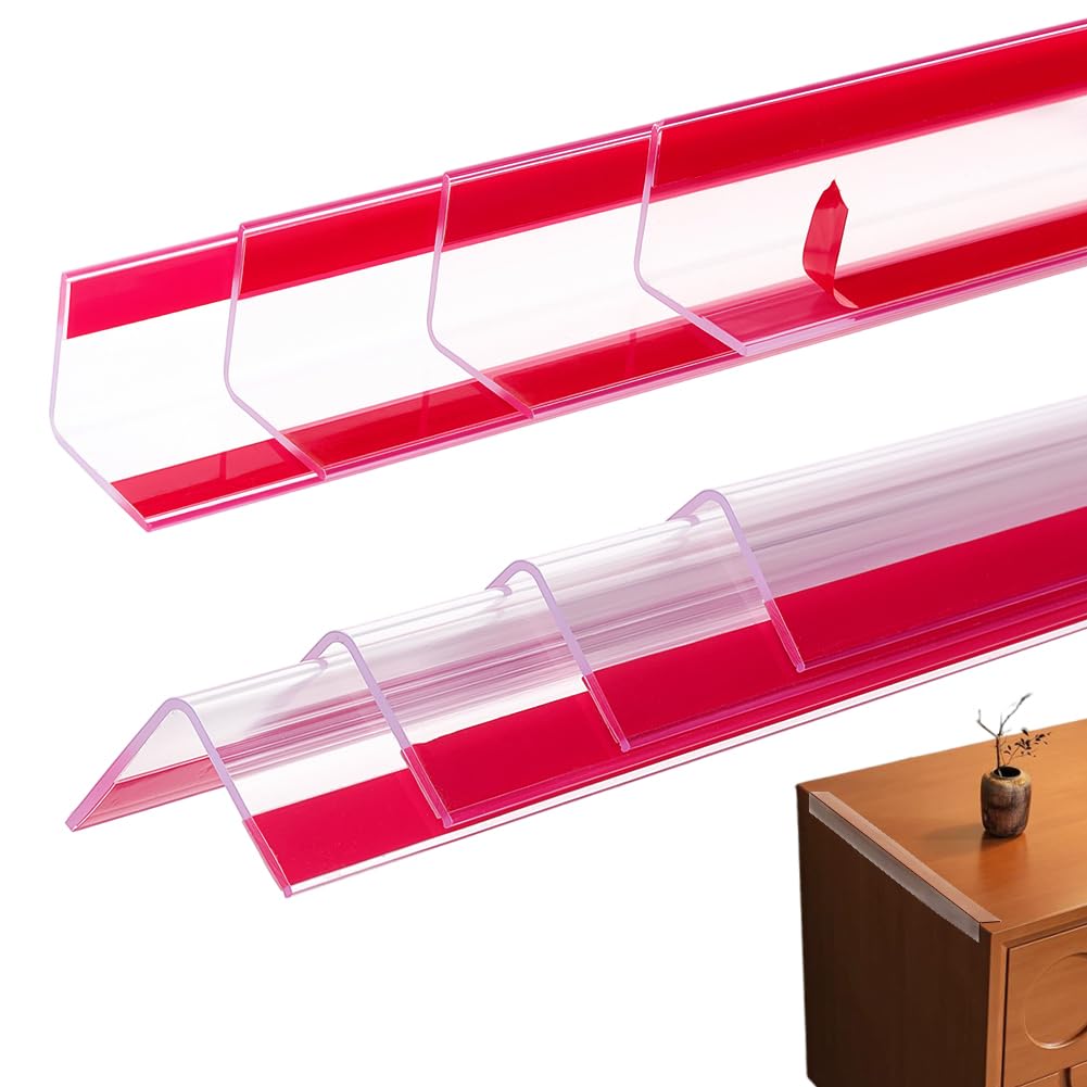 GORGECRAFT 14 tiras protectoras de bordes transparentes en forma de L para