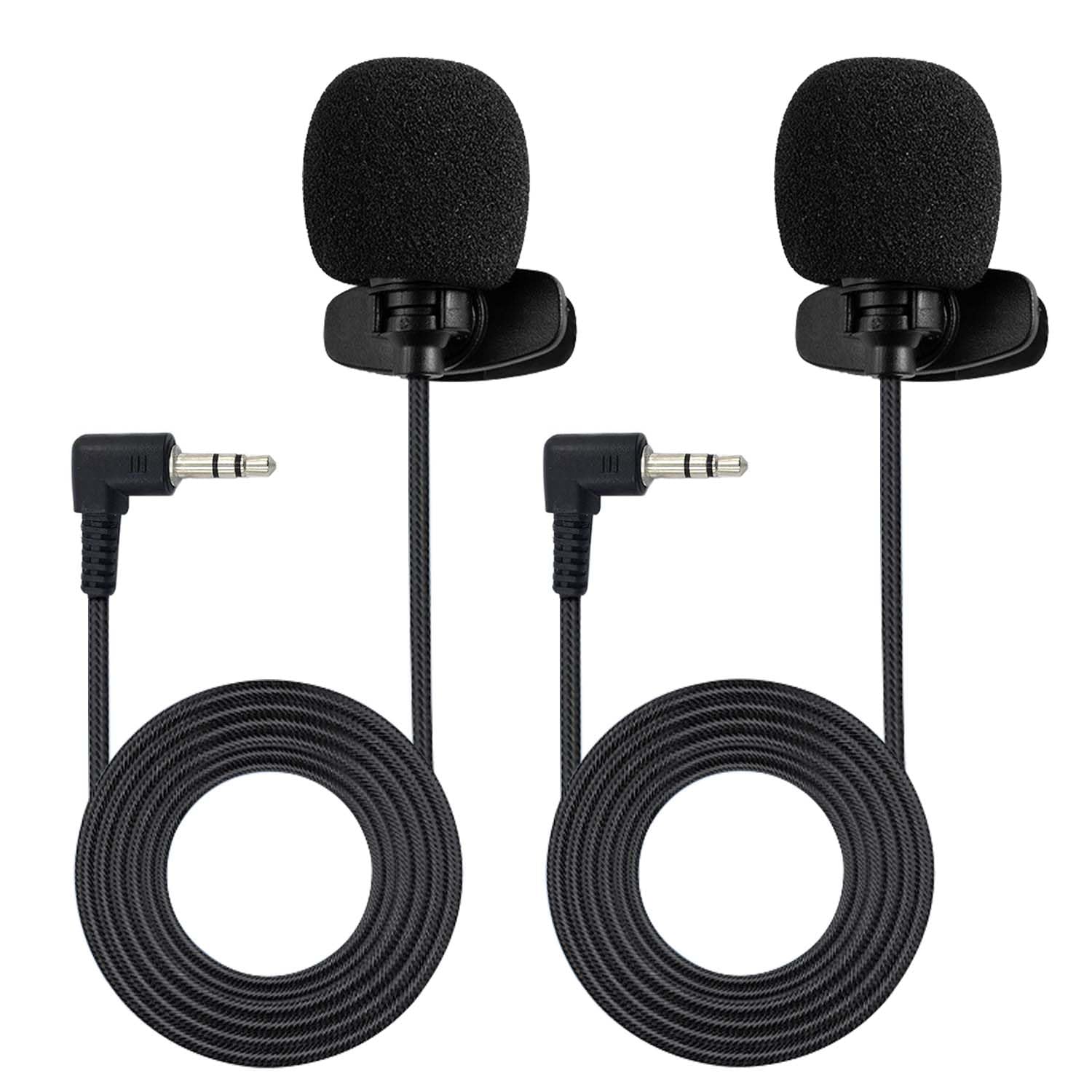 Kinizuxi Lavalier Lapel Microphone, Portable Collar Clip Mic Compatible with iPhone Android Smartphone, PC/Laptop - Amplifier for Podcast, Video, Interview Recording