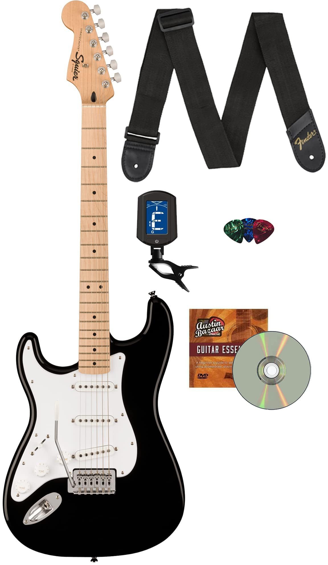 Amazon.com: Fender Squier Sonic Stratocaster Left-Handed - Black
