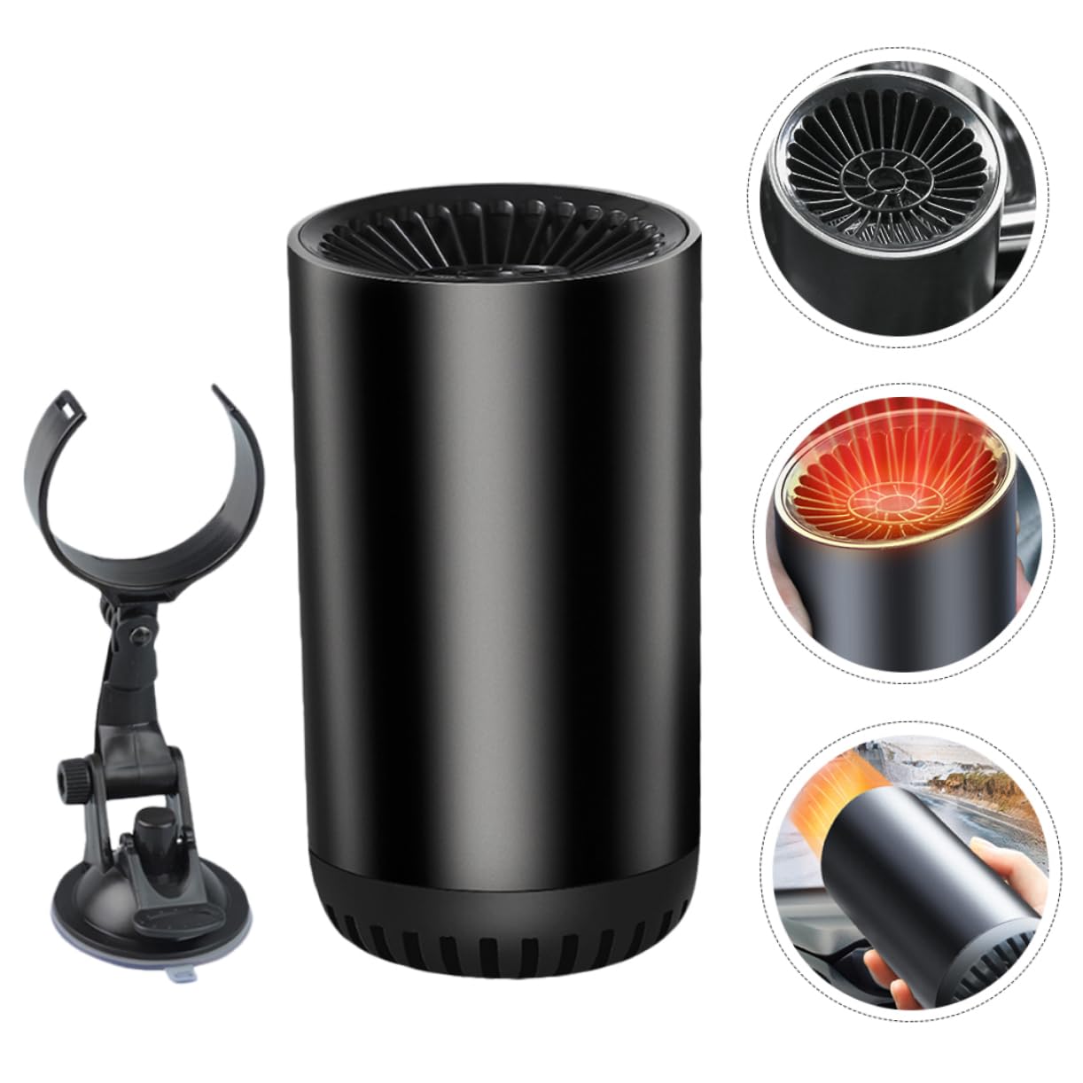 Calefactor Portátil Para Coche Con Defrost y Soporte Calefacción Rápida Para Vehículos