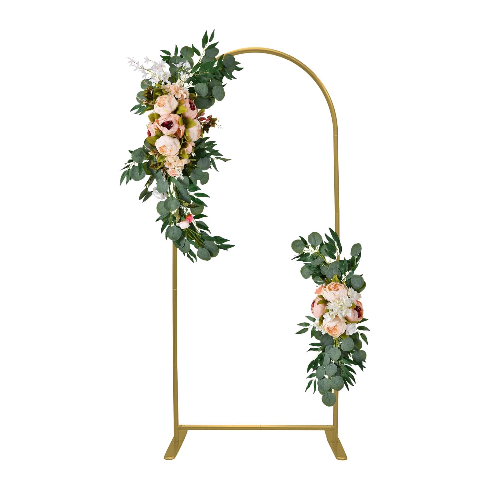Wedding Arch Backdrop Stand 6FT Gold Wedding Balloon Arched Backdrop Stand Square Arch Frame for Birthday Party Bridal Baby Shower Ceremony Decoration