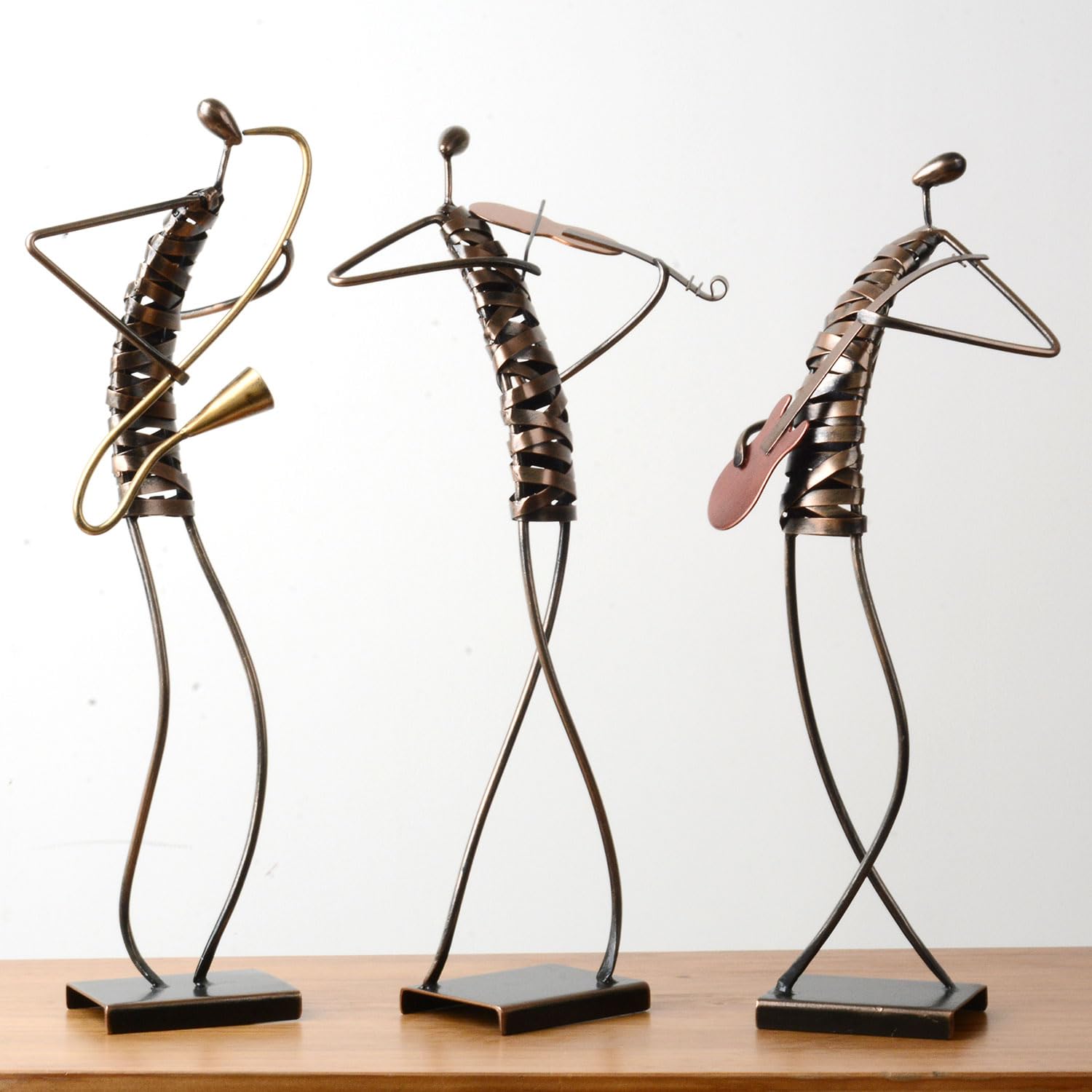 HAUCOZE Musicista Figurina Chitarra Scultura Statua Modern Deco 45cm