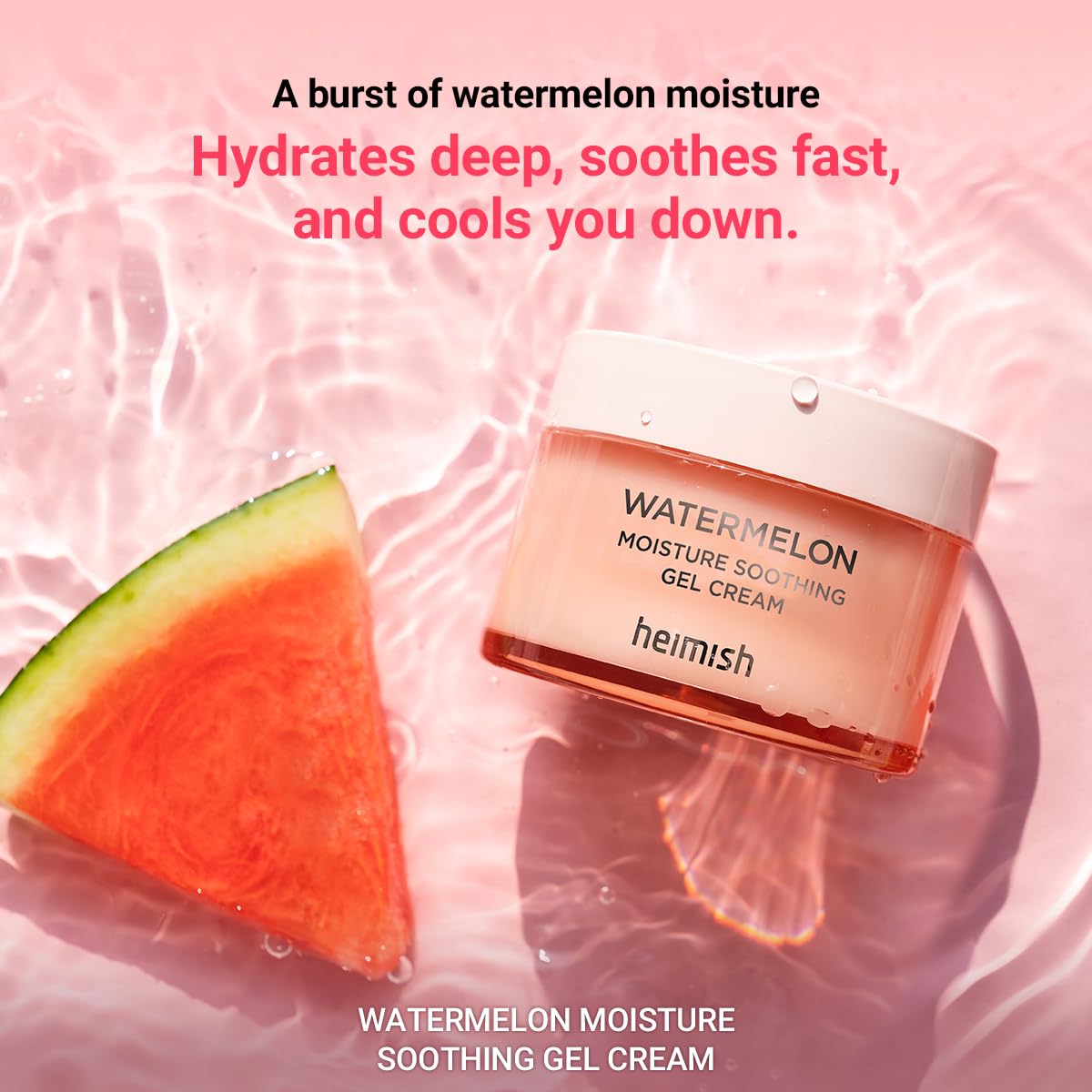 HEIMISH Watermelon Moisture Soothing Gel Cream, Hydrating, Cooling & Soothing, Plumping Facial Cream - Image 2
