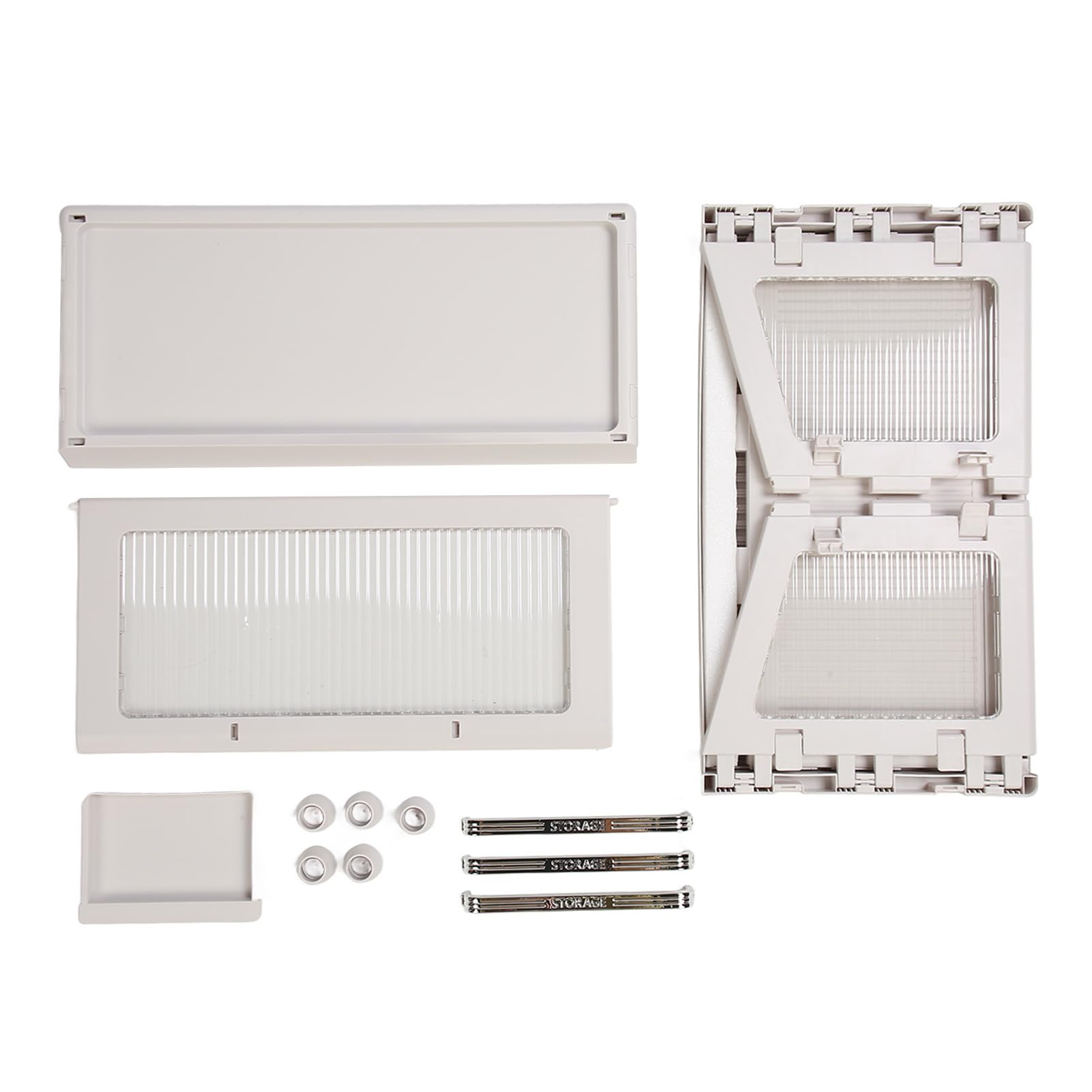 Aramox Escurridor de Platos con Tapa PP Pet ABS, Contenedor para Vajilla,