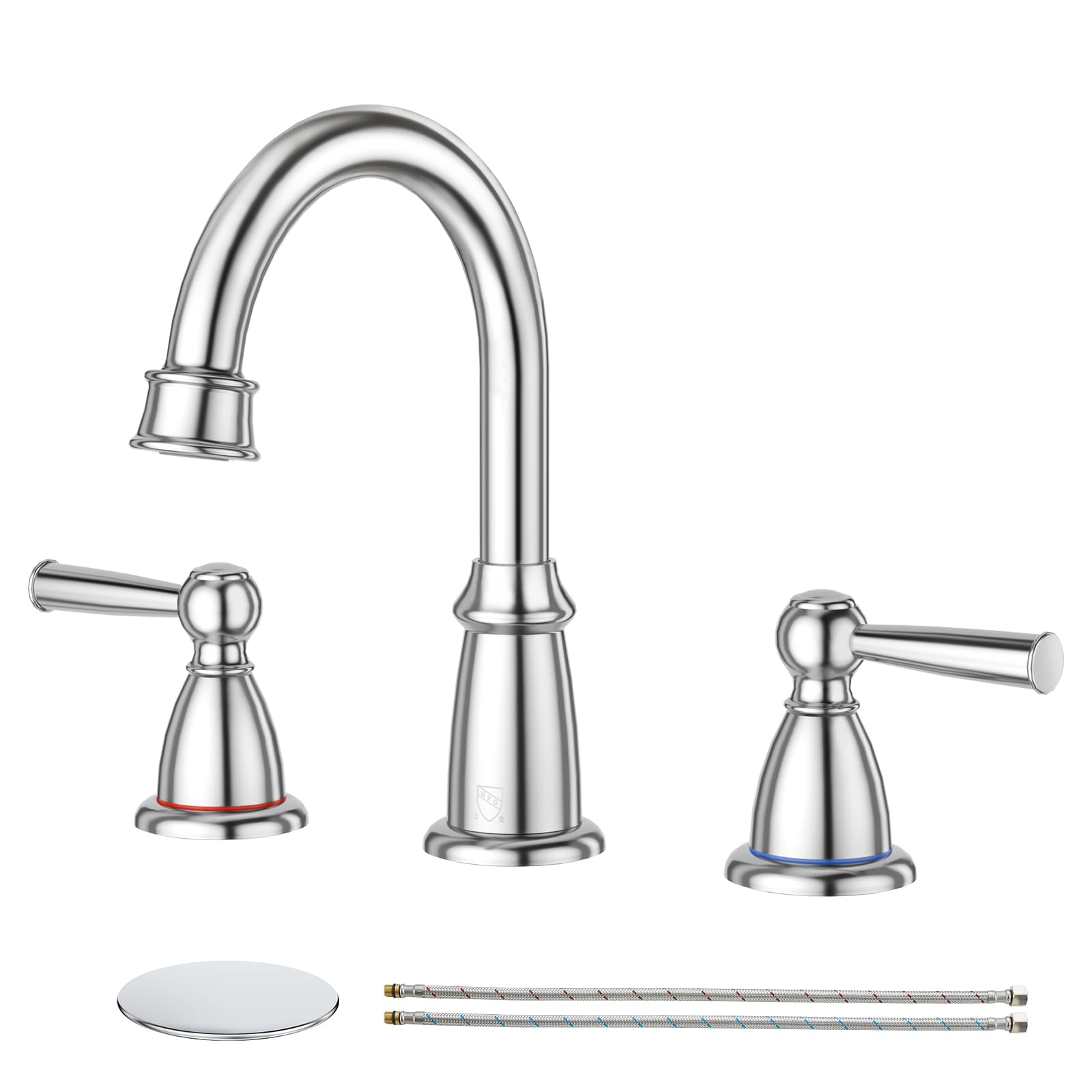 Robinet de salle de bain large 15,2 cm : l'élégance du laiton et des lignes cPUC pour vasque