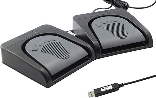 Miniatura 5 de iKKEGOL Conjunto de pedal doble USB actualizado Control de interruptor de 2 pies Programa de interruptor de pie de botón de 2 teclas Videojuego