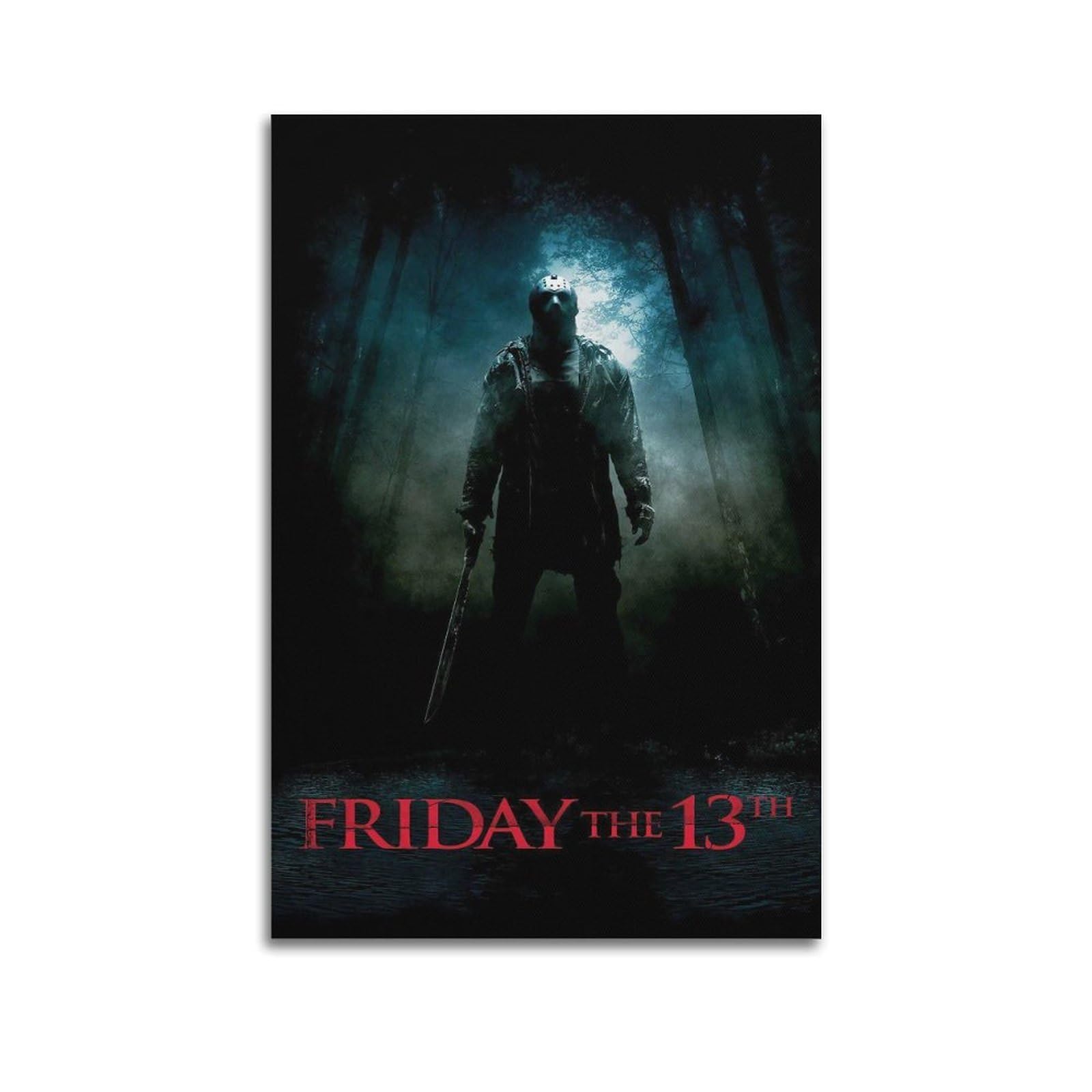 SUDANGDIANZI Friday The 13th Horror Movie Poster Canvas Poster And Wall Art Modern Family Bedroom Gym Office Decor Gift 24x36inch(60x90cm) Unframe-style