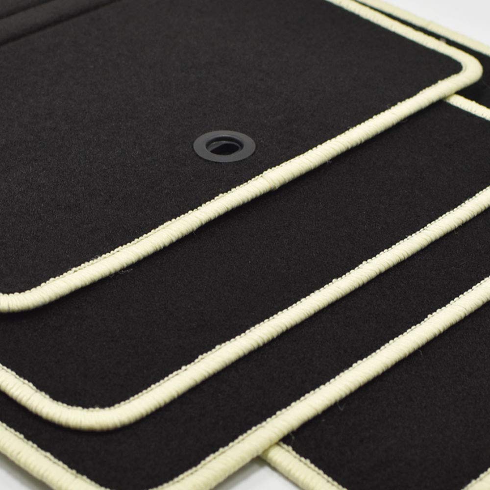 Velours Fußmatten + Kofferraum Set geeignet für FIAT 500 + 500 C Cabrio ab Bj.2007-2013 cr