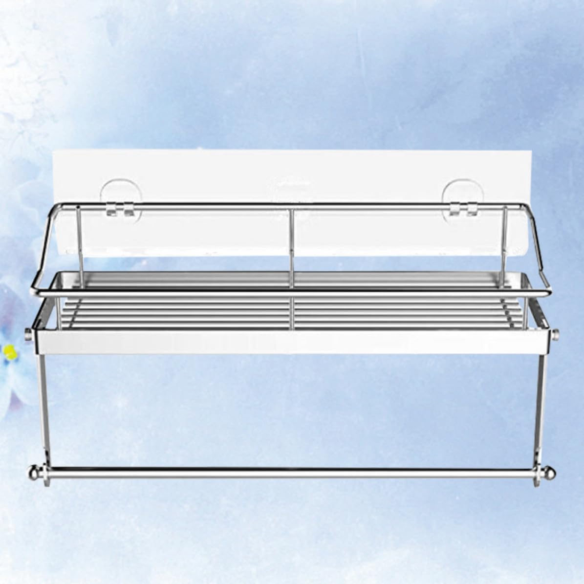 LALAFINA Portarrollos Resistente y Diseño Anticaídas Autoadhesivo de Acero Inoxidable para Cocina Estante para Montaje en Azulejos