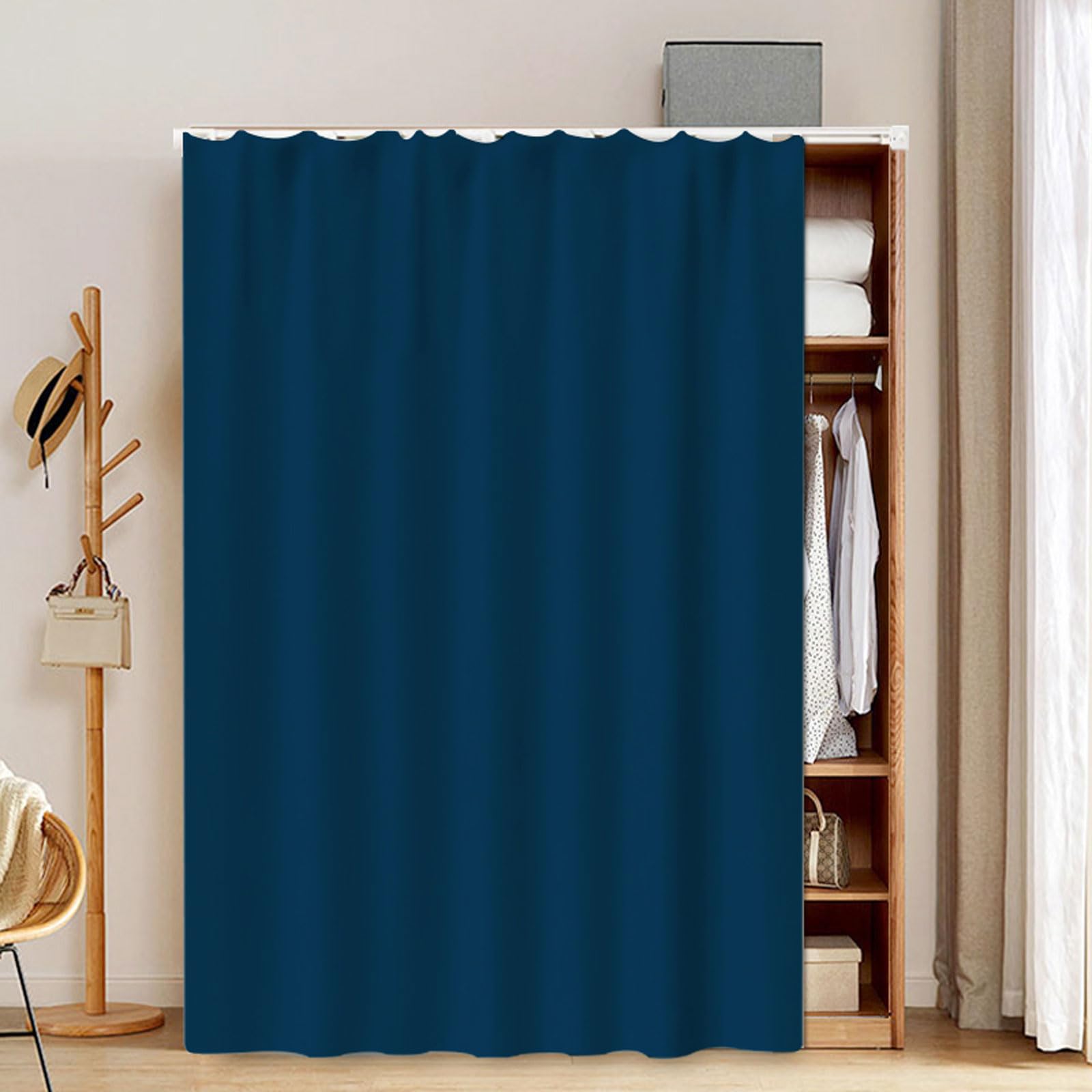 Tenda Noren Sospesa Per Scaffali E Armadi - Antipolvere E Per Privacy, Con Guide Autoadesive, Design Fashion
