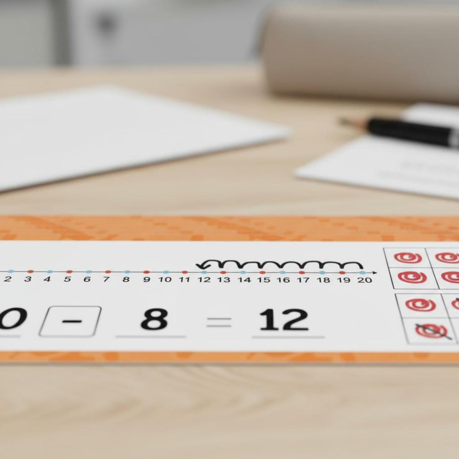 Oshhni 3 X 16 Schede di Esercizi, Lavabili, Materiale Didattico per Bambini, per La Scuola E L'istruzione Domiciliare, 3 Pezzi