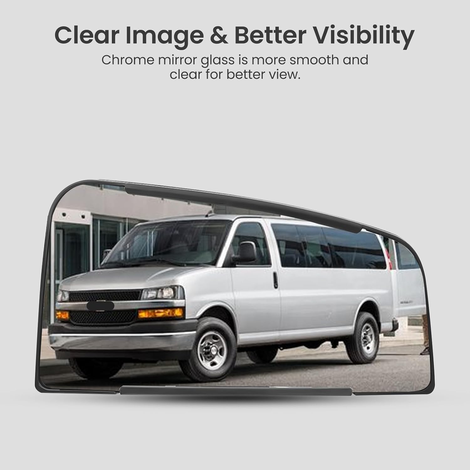 Driver Side Mirror Glass Replacement For Express GMC Savana 1500 2500 3500 Van 2003-2017 - Lower Mirrors for Express GMC Savana W/Backing Plate，Replaces OE 19207169