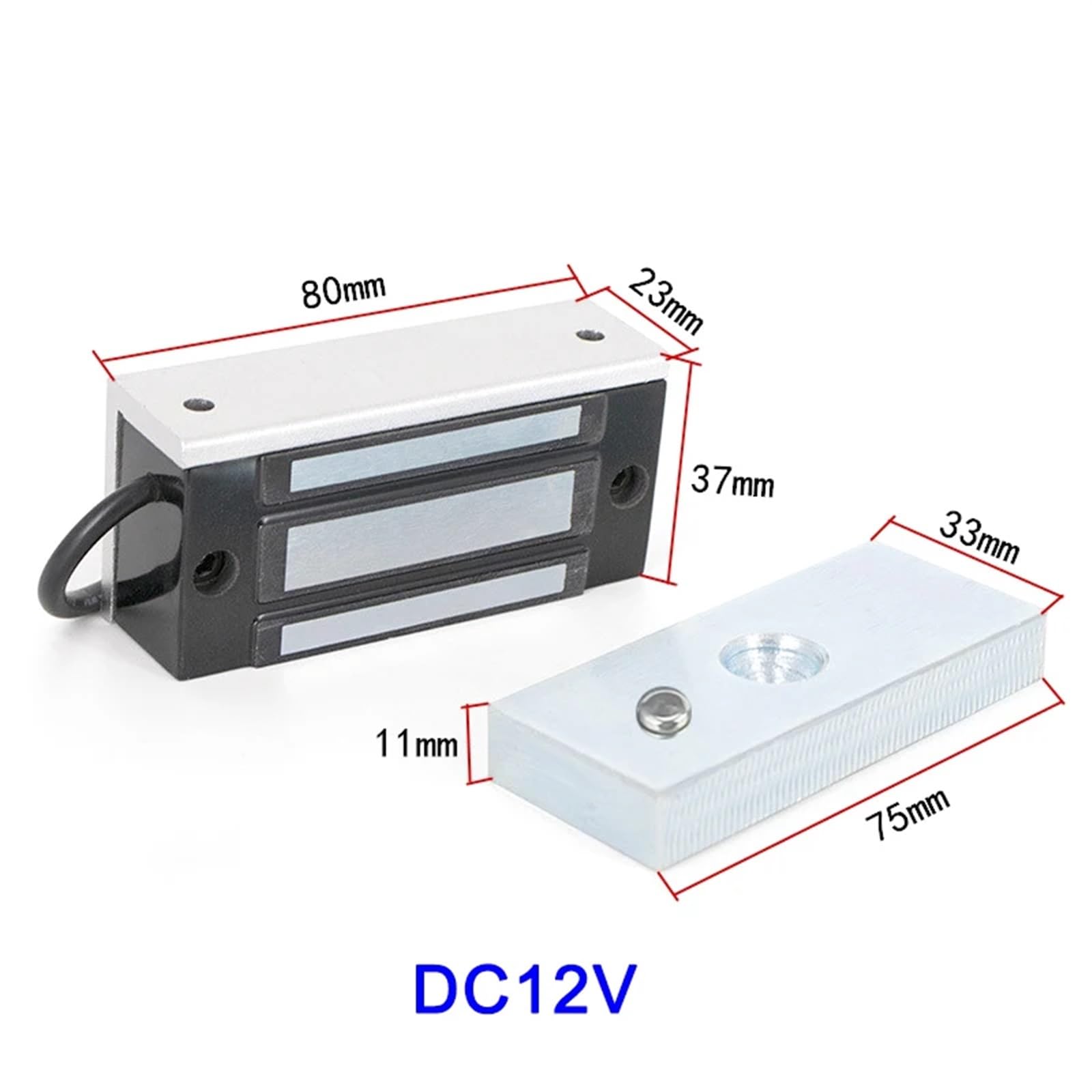 Elektromagnetyczny zamek elektryczny magnetyczny 60KG 100Lbs Siła trzymania dla Bezpieczeństwa Elektrycznego