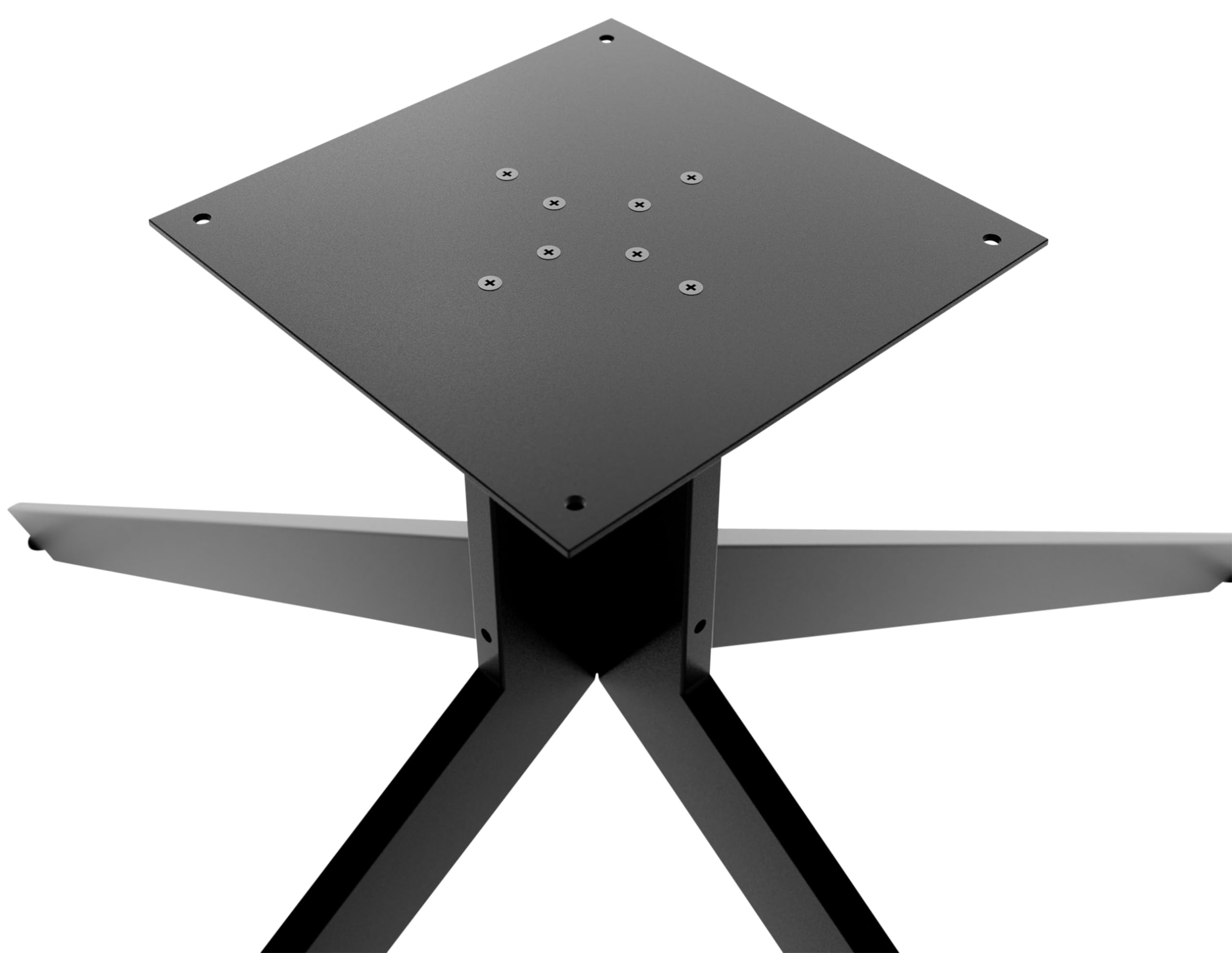 CLP Patas De Mesa Ladera En Acero I Armazón Metálico De 4 Patas En Estilo Industrial I Base Moderna para Comedores, Color:Negro