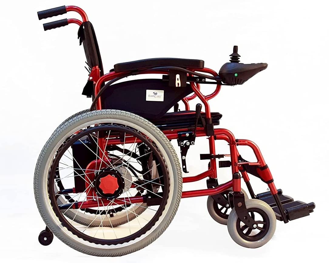 Power Wheelchair/ LITHIUM BATTERY/Regular Foldable Wheelchair with Safety Belt/ Wheel chairs for old people/ Manual Mobility with Wheels/ Remote Operator/ Cushion Seat for Extra Comfort/ Steel Material