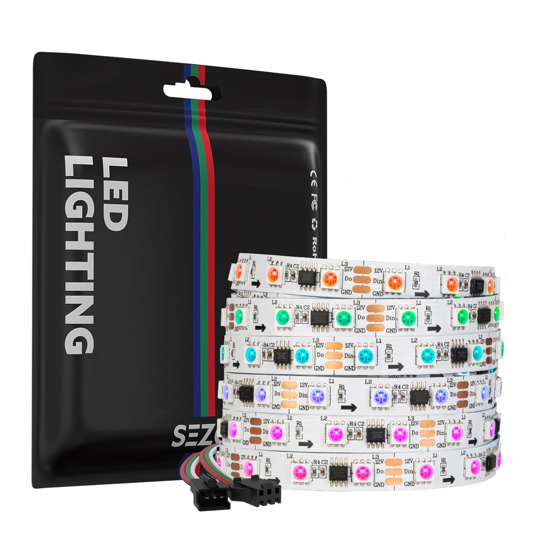 SEZO WS2811 RGB IC LED Streifen 5M 60LEDs/M DC12V 100 Pixels
