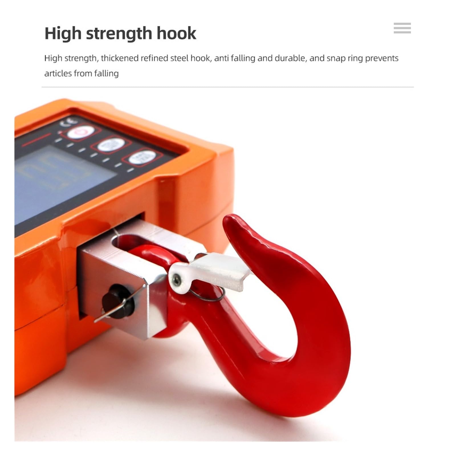 500 kg/1000 kg digitale hängende tragbare Waage, Kranwaage, robuste, LCD-Hintergrundbeleuchtung, industrielle Hakenwaage, Einheitswechsel Handwerker oder Arbeiter(LCD 500KG Blue)