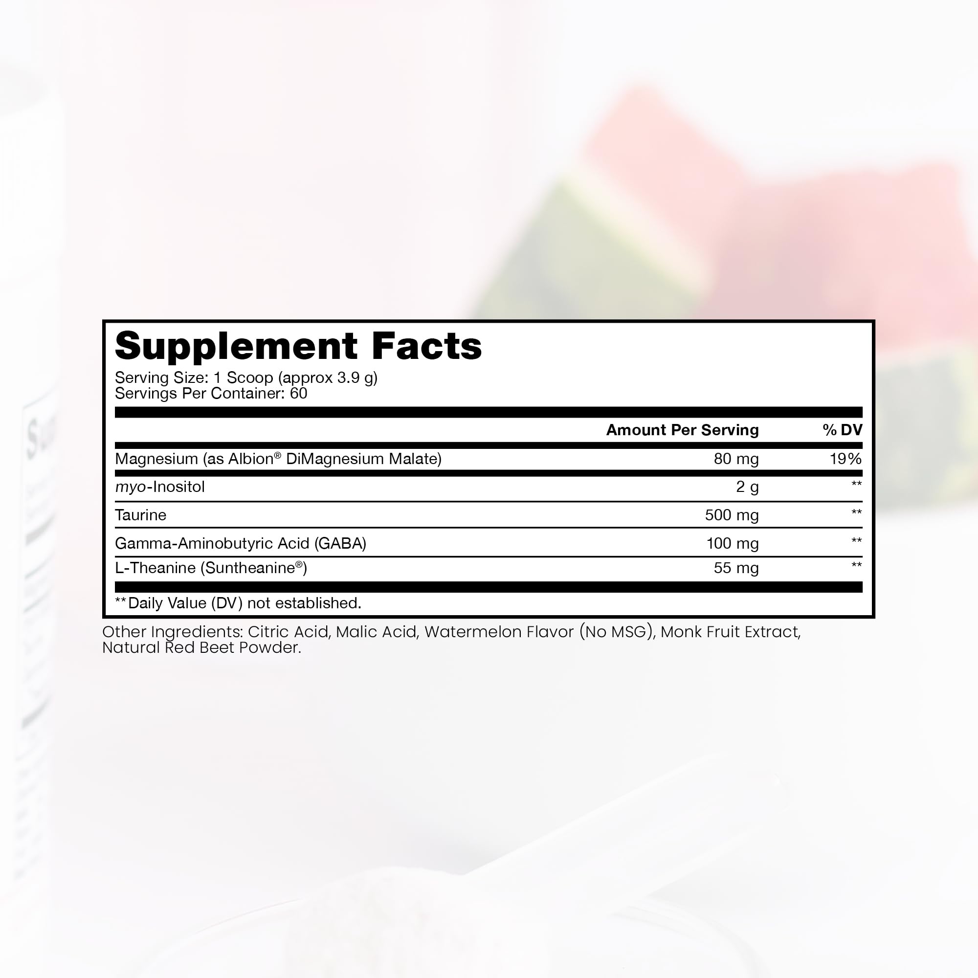 Pure Therapro Rx Just Relax -Watermelon 60 Servings | Supports: Relaxed Mood, Healthy Blood Pressure, Emotional Wellness | Myo-inositol; Di-Magnesium Malate, GABA, Taurine, & L-Theanine