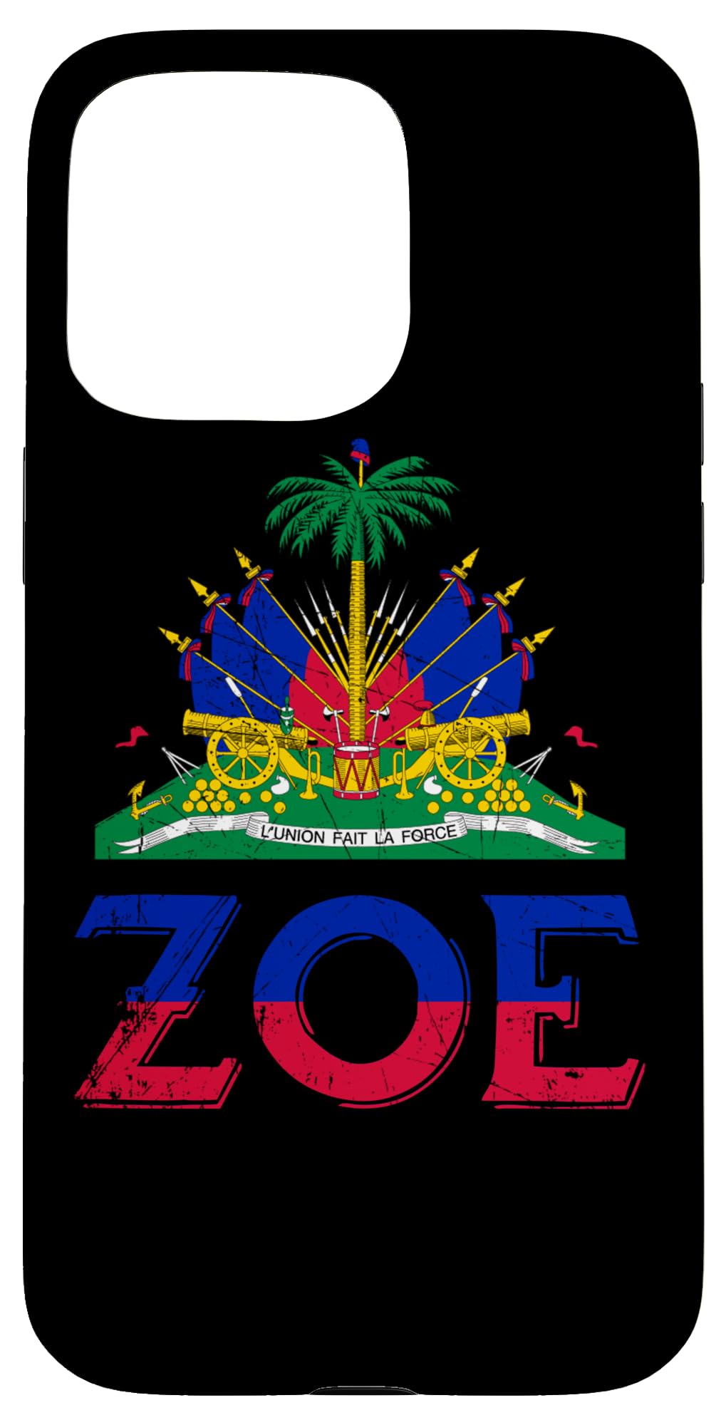 iPhone 15 Pro Max Zoe | Cute Haiti Honored Flag Day Gift Case