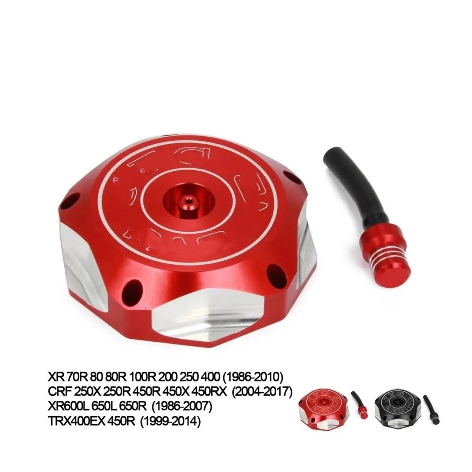 Tappo Serbatoio Moto Rosso Per Honda XR, CRF, TRX - Alluminio Anodizzato